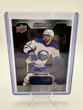 2023-24 UD Engrained Memorabilia Auto Mahogany #146 Lukas Rousek RC 32/49