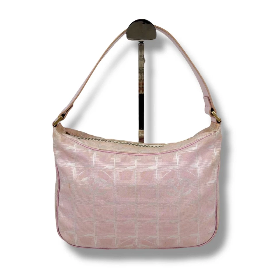 CHANEL New Travel Line Handbag Mini Bag Pink CoCo Mark Nylon jacquard canvas Gen - Image 2 of 4