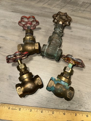 #ad antique shut off valves factory industrial old water valves Steampunk Decorative $50.00