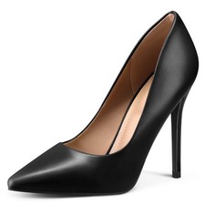 mysoft Women's High Heels Pumps Closed Pointed Toe Stiletto 4IN Heels Dress W...