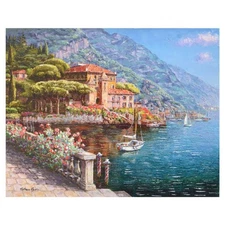 Sam Park, "Abbey Bellagio" Hand Embellished Limited Edition Serigraph on Canvas,
