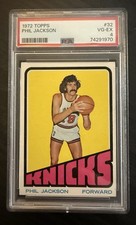 Topps 1972-73 Phil Jackson Rookie #32 PSA Graded Basketball Card Knicks. rookie card picture