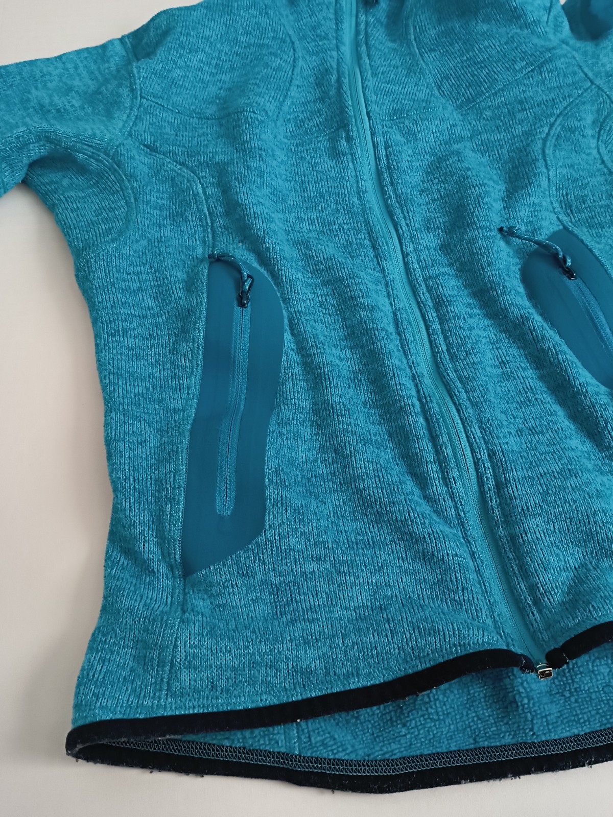 Arc'teryx Polartec Fleece Jacket Womens Small Blue Full Zip Hooded Hiking thumbnail 4