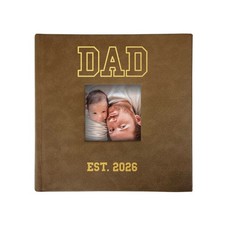Dad Est. 2026 Photo Album 200 4x6 New Dad Father's Day Scrapbook Gift