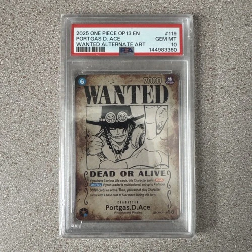 Portgas.D.Ace (119) (Wanted Poster) OP13-119 Carrying On His Will Foil - PSA 10