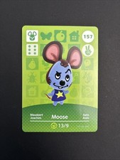 Animal Crossing Amiibo Card 157 Moose Seri...