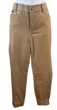 New Vintage Lauren Ralph Riding Pants 8 Breeches USA Beige Snap Pockets NWT