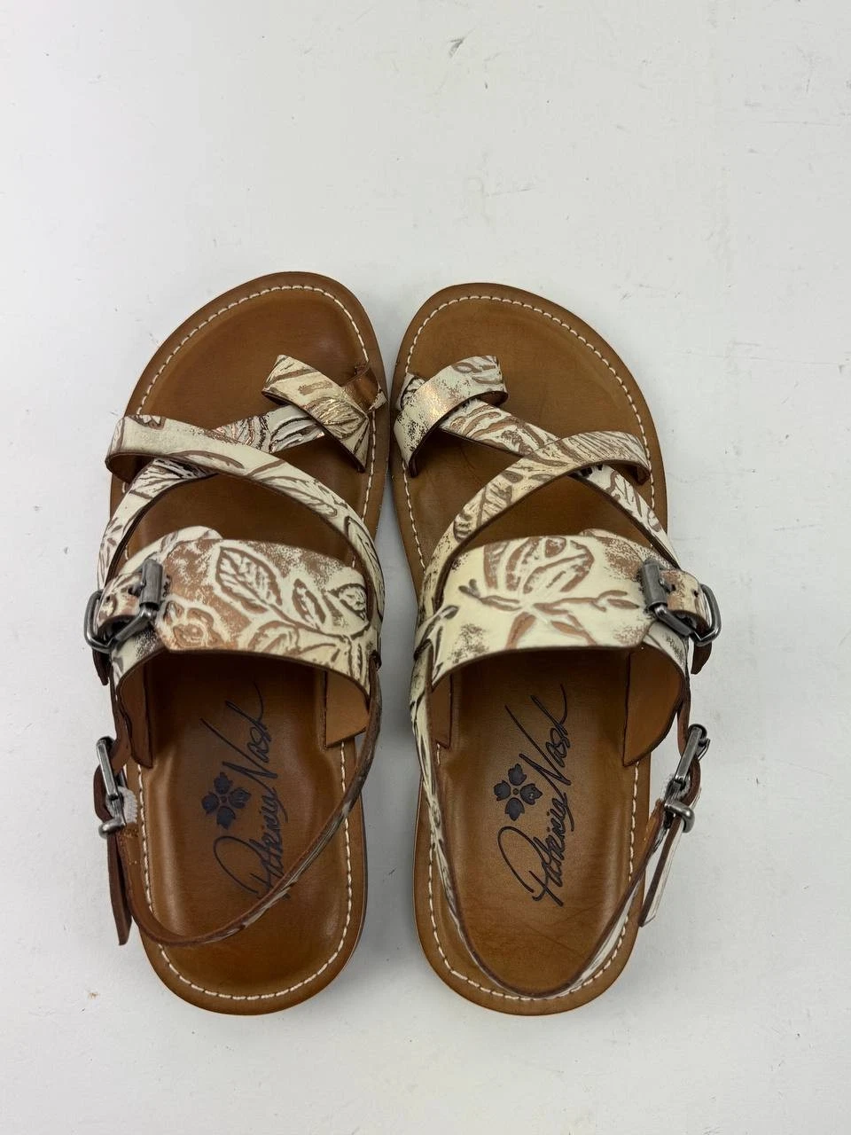 Patricia Nash Womens Fidella Leather Slingback Sandals Natural White Size 5.5M
Opens in a new window