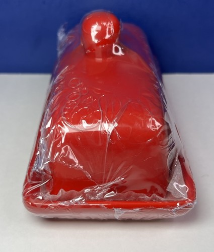 Mason Craft & More Red Ceramic Covered Butter Dish w/ Lid Tabletops Unlimited - Picture 7 of 9