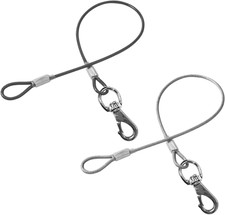Chew Proof Dog Leash - 2Pack Metal Cable Lead,No Tangle Multiple Dog Leashes for