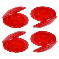 4 Castagnettes en Plastique pour Doigts, Adultes Débutants, Rouge
