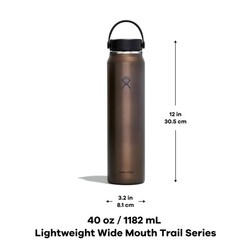 Hydro Flask 40 OZ Ligero Ancho Flex Cap Cuarzo - Imagen 2 de 4