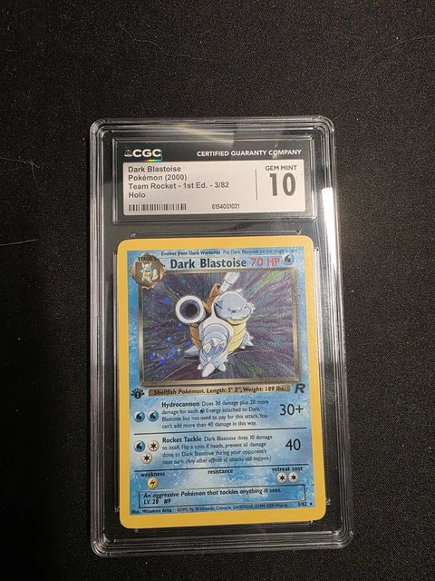 2000 Pokemon Team Rocket - 1st Ed. Dark Blastoise #3/82 GEM MINT CGC 10