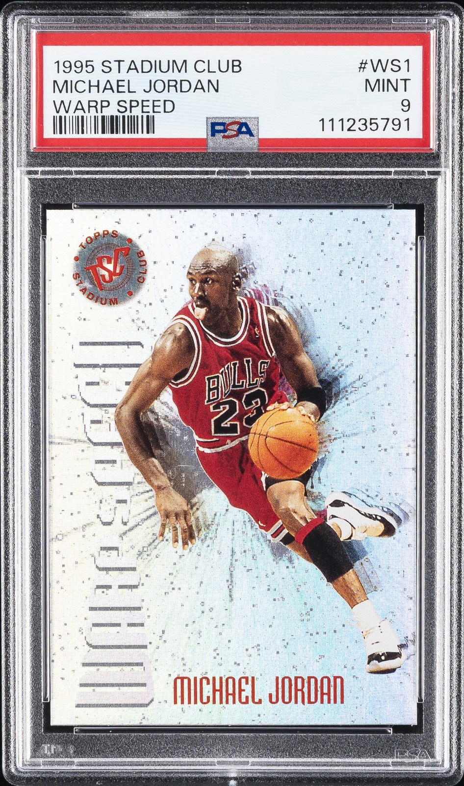 1995 STADIUM CLUB WARP SPEED #WS1 MICHAEL JORDAN PSA 9