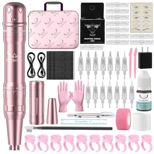 Permanent Eyebrow Makeup Tattoo Machine Kit With 15 pcs image 1