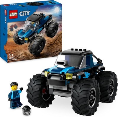 LEGO City Monstertruck blau Offroad Stunt Bauset mit Minifigur für Kinder ab 5