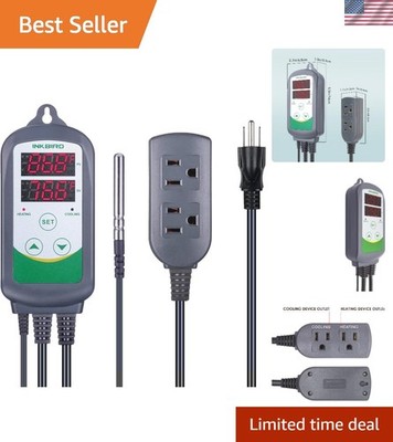 ITC-308 Digital Temperature Control Plug with Celsius/Fahrenheit Display Options