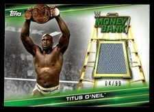 Titus O'Neil 2019 Topps Money in the Bank Superstar Mat Relics Green #/99 ESE