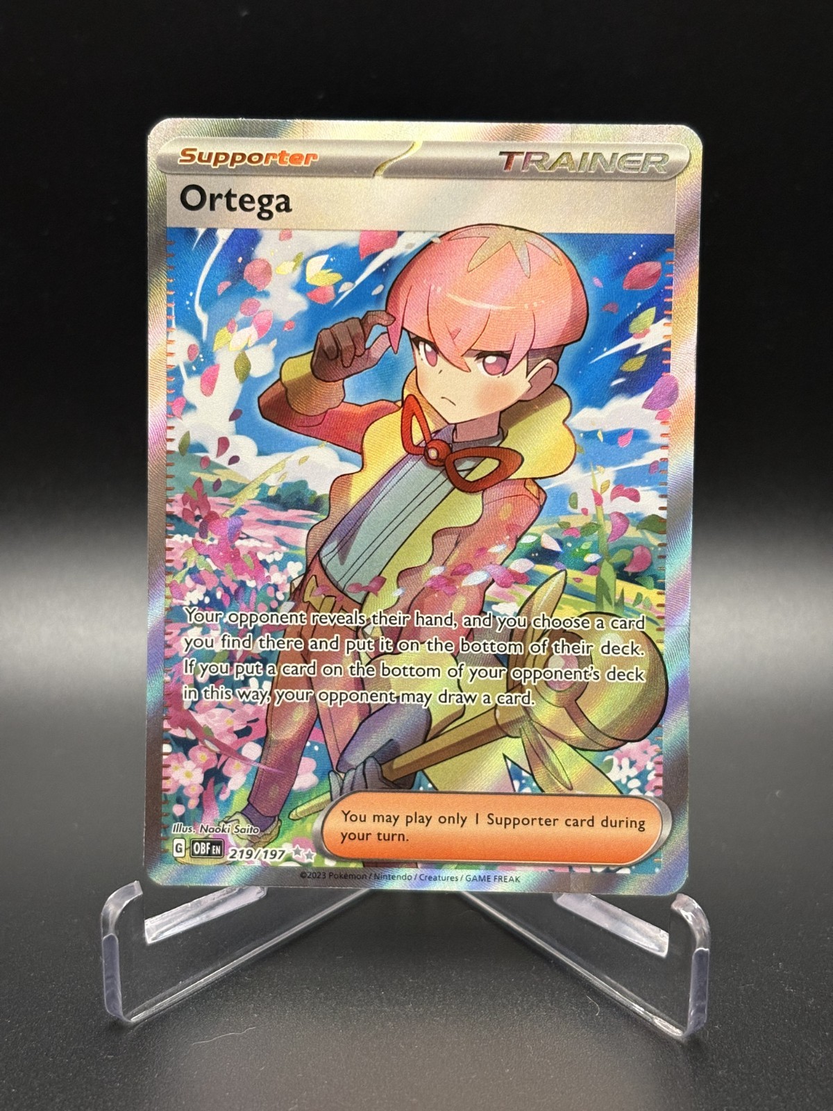 Ortega 219/197 - Obsidian Flames - Ultra Rare Holo Pokemon Card - NM