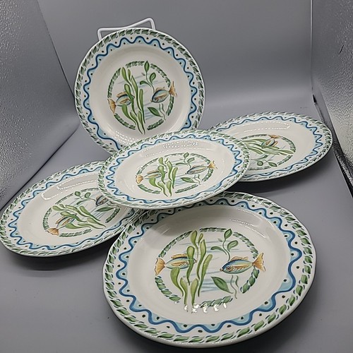 Royal Doulton Everyday Set (5) Coral Reef Accent Salad Plates 8.5" Vintage