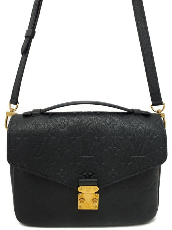 Louis Vuitton Pochette Métis Crossbody Black Leather
