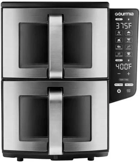 Gourmia GAF1190 11Qt Dual Basket Air Fryer Oven 1700W Touchscreen NEW - Image 3 of 4
