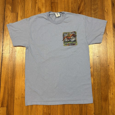 #ad Vintage 90s Graphic T Shirt Mens L Delta With Wings As Eagles Isaiah 40:31 Blue $21.00