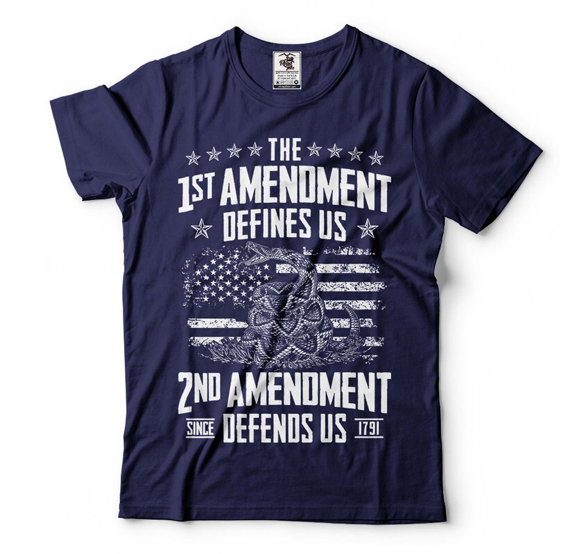 T-shirt Patriotique 2nd Amendment – 1776 Pro Gun – Taille M – Manches Courtes En Coton