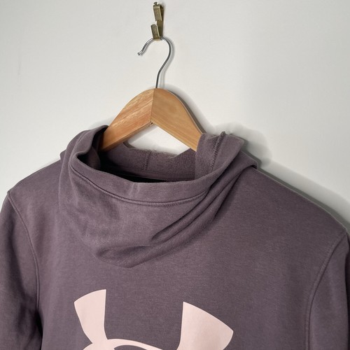 Under Armour Women's Purple Pullover Loose Fit Sports Funnel Neck Hoodie Size S - Picture 2 of 8