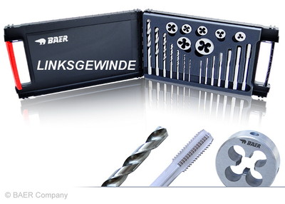 M 3 - M 12 Linksgewinde Gewindebohrer Gewindeschneidersatz #BB7 und Spiralbohrer