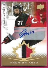 2021-22 Upper Deck Team Canada Juniors JACK MATIER #38 Patch Autograph 105/199