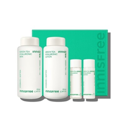 Innisfree Green Tea Hyaluronic Acid Skin Care 2-piece Set (+ Free Gift)