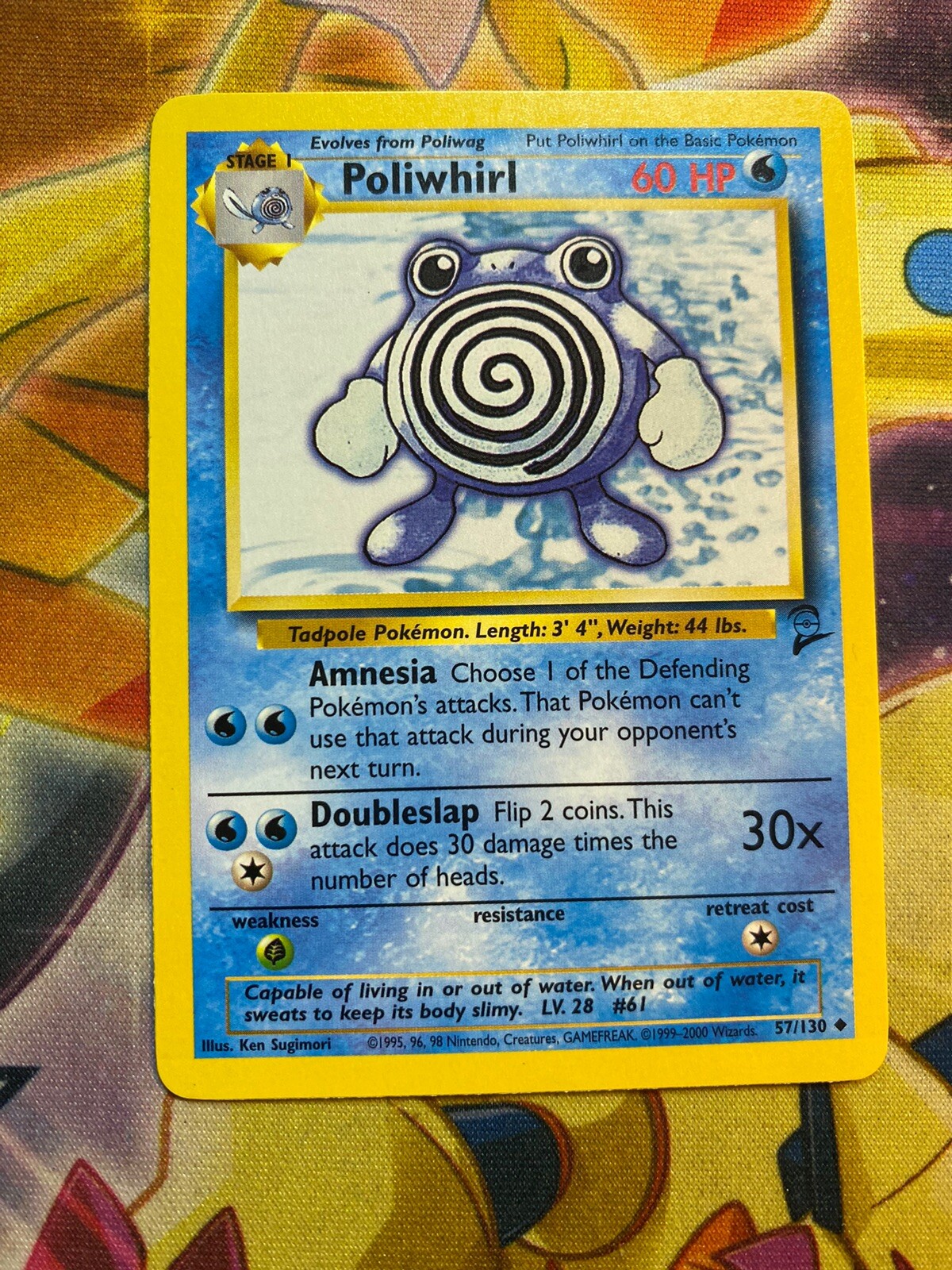 Poliwhirl 57/130 Pokemon Base Set 2 Uncommon NM