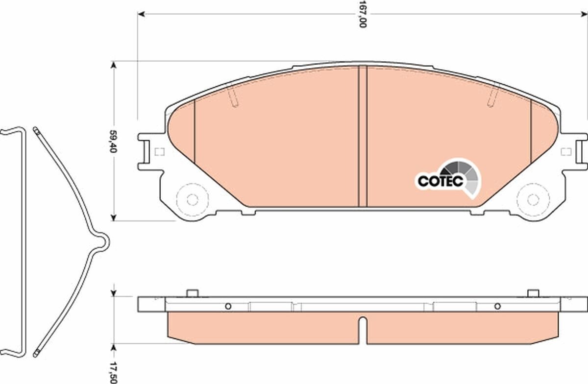 Plaquettes de frein Toyota RAV-4 13- de remplacement essieu avant d4d vvt-i