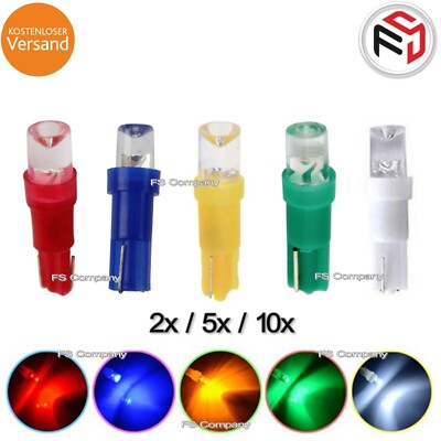 2/5/10x LED T5 Farbe nach Ihrer Wahl Tacho & Armaturenbeleuchtung  w2w w1,2w