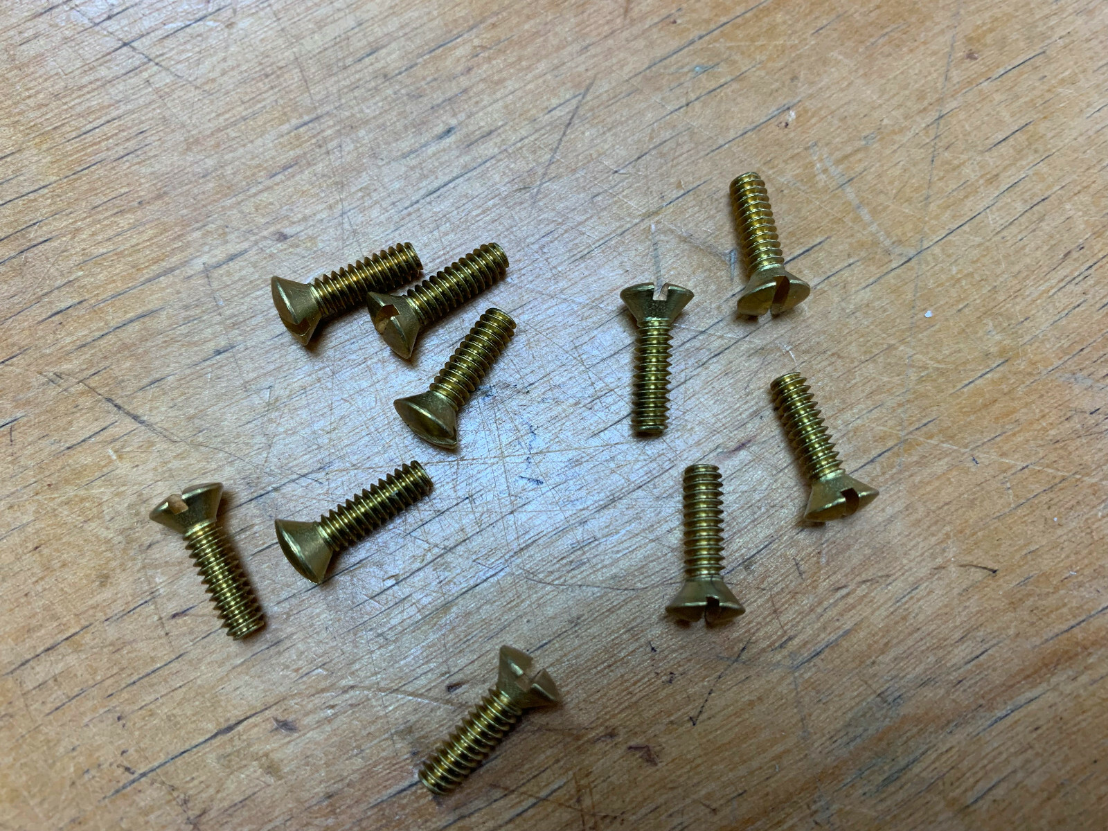 #10 Solid Brass Outlet Cover / Light Switch Bolts (screws) 