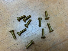 #10 Solid Brass Outlet Cover / Light Switch Bolts (screws) 