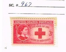 1948 Clara Barton Red Cross Founder Single 3c Stamp - MNH, OG - Sc# 967