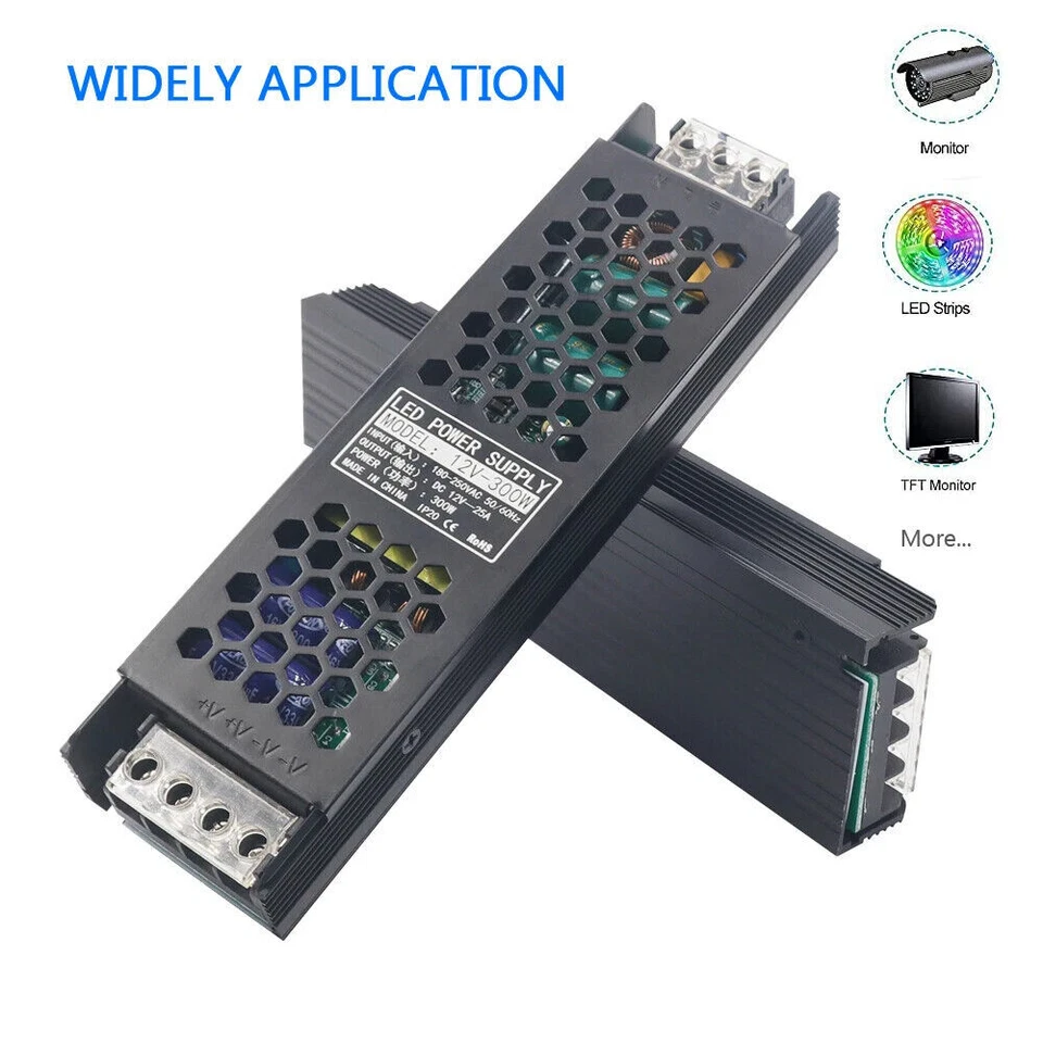 DC 12V 24V Lighting Transformer Power Supply Driver for LED Strip 18W - 500W - Image 3 of 4