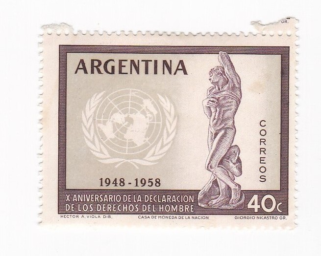 Argentina Vintage Postage Stamp 40c