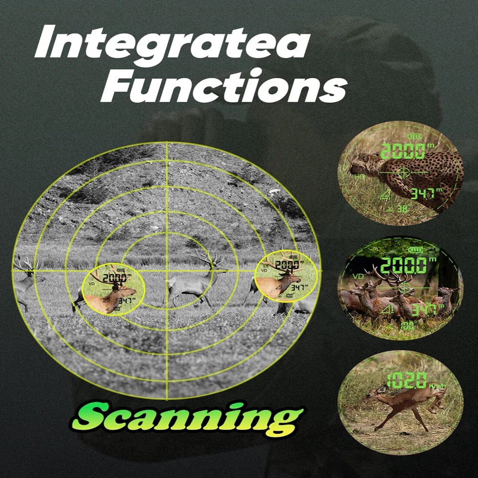 Telémetro láser de caza 1200 yardas tecnología de adquisición de objetivos 6x magnificati Foto 4 de 4