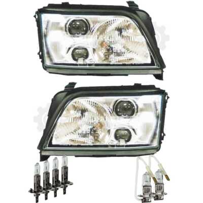 Halogen Scheinwerfer Set für Audi A6 06.94-04.97 H1/H1/H3 ohne Motor mit NSW