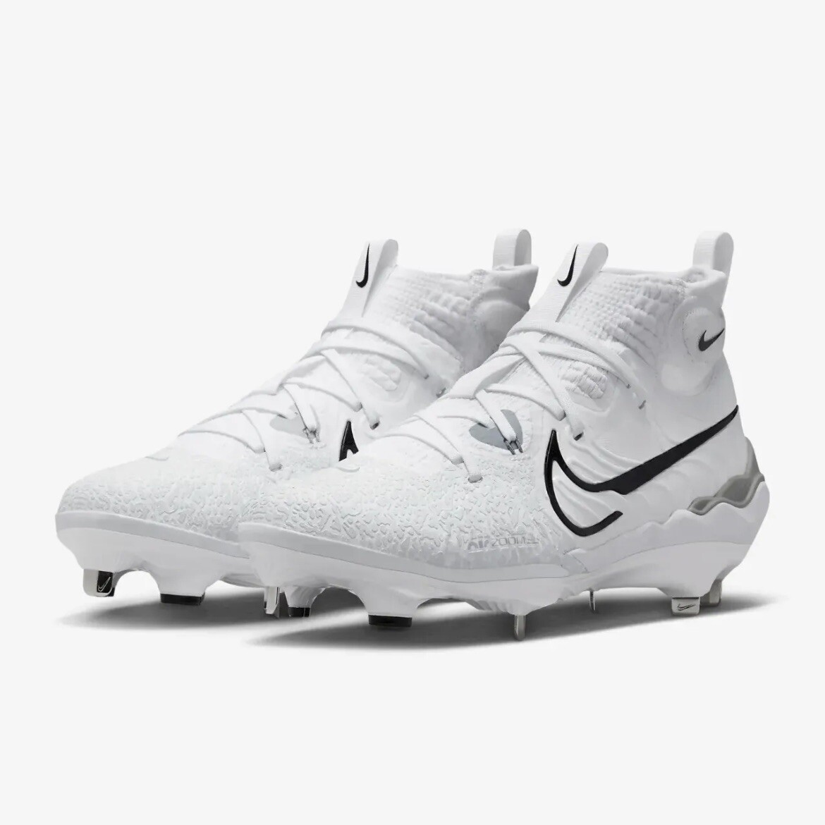 Nike Alpha Huarache NXT White Metal Baseball Cleats DJ6517-100 Mens Size 7 NEW