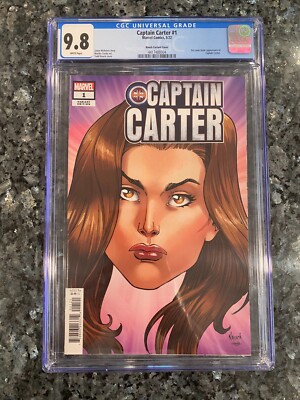 Debut Issue: Captain Carter #1 - 1st Comic Book App, Nauck Variant Cover CGC 9.8