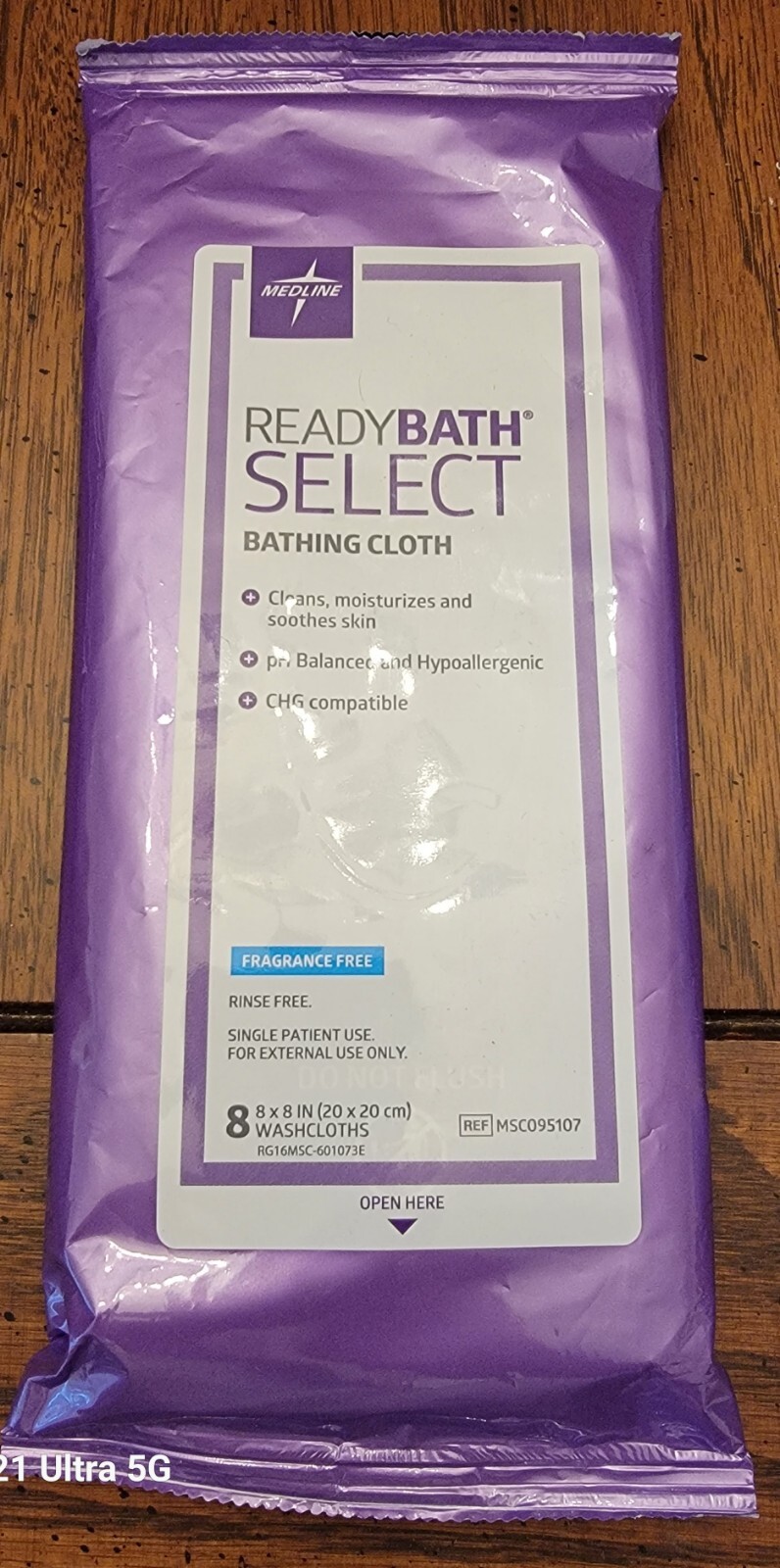 7 Pkgs Medline ReadyBath Select Bathing Cloth Fragrance Free Exp 11/23