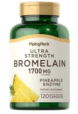 Bromelain Supplement | 1700mg | 120 Capsules | Non-GMO | by Piping Rock