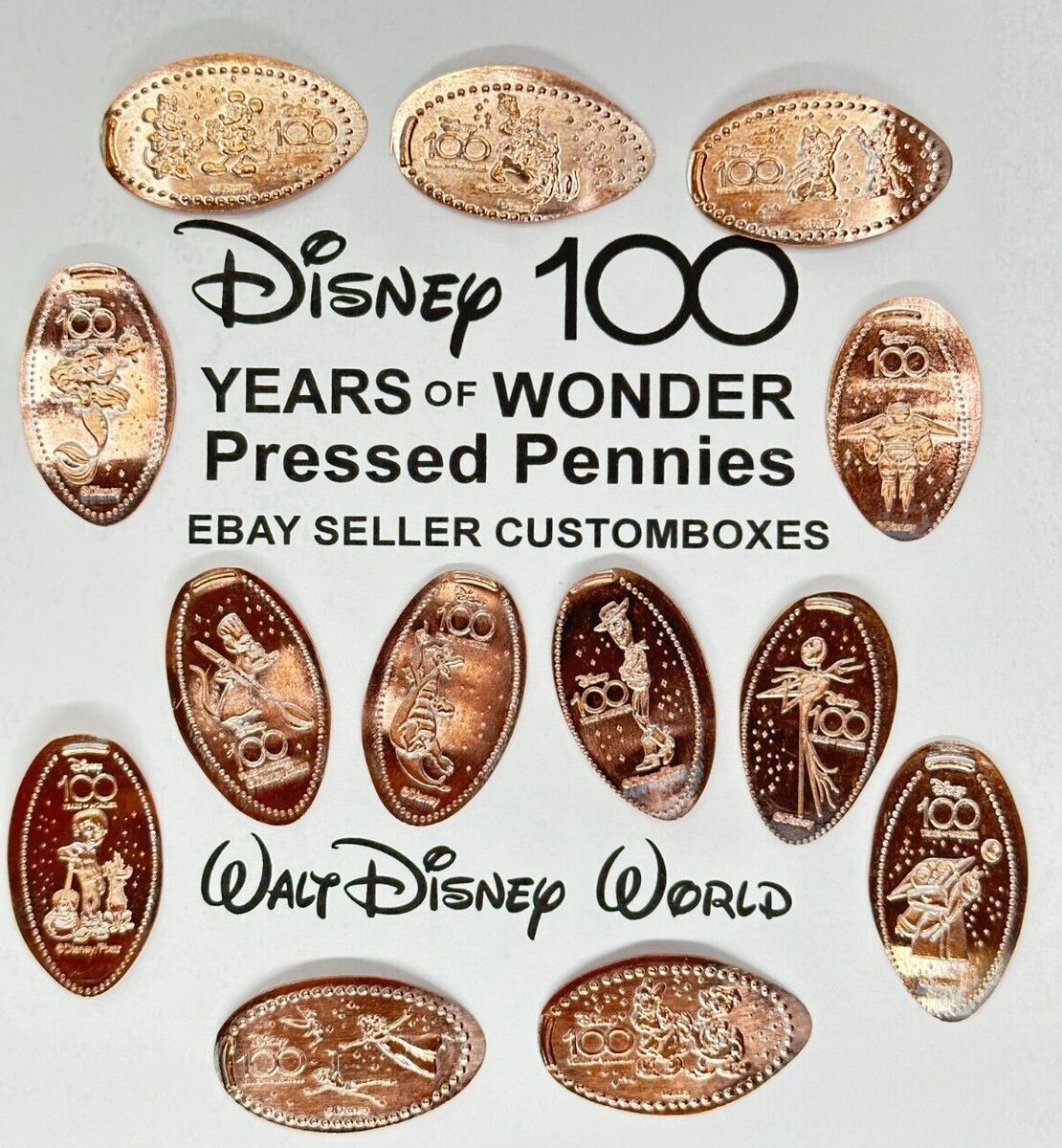 Walt Disney World 100 100th Anniversary Pressed Penny Pennies PICK ONES YOU WANT