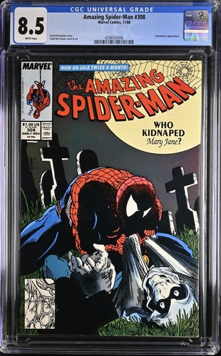 Amazing Spider-Man 308 CGC  8.5  VF+   White Pages