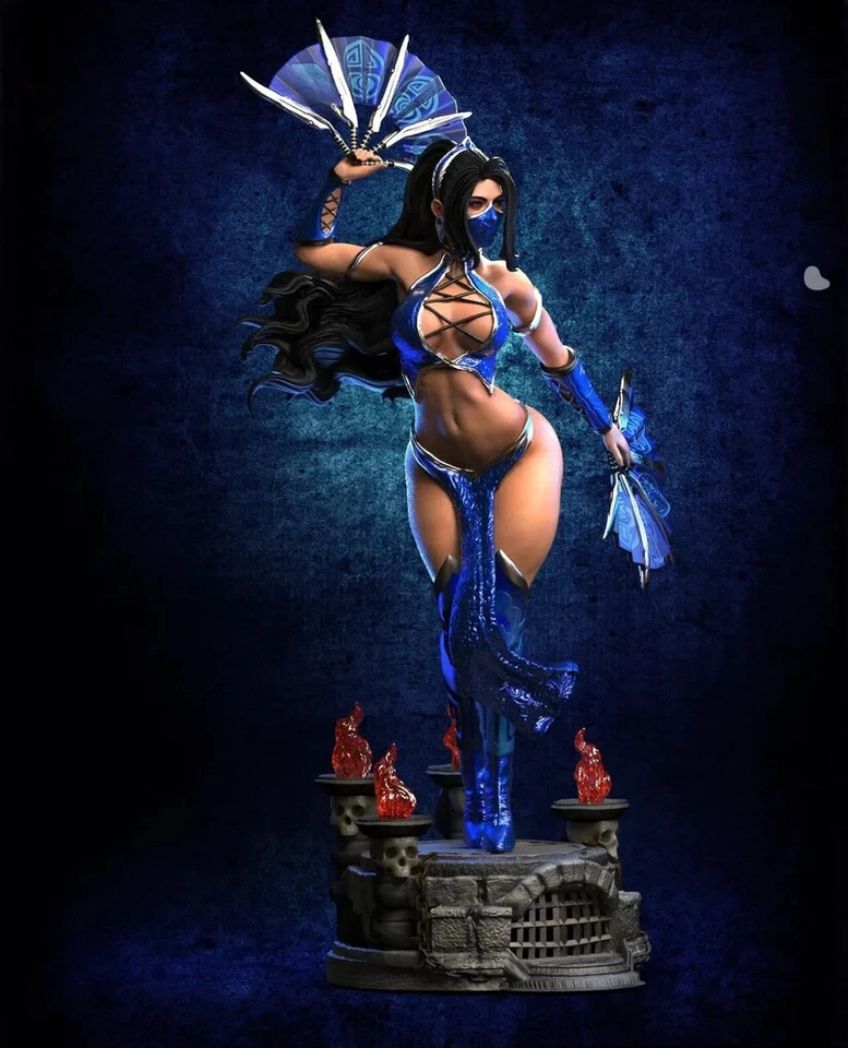 Kitana- Mortal Kombat 25 cm figure/staeu, sla/pla 3d printed, pro Painted - Image 4 of 4