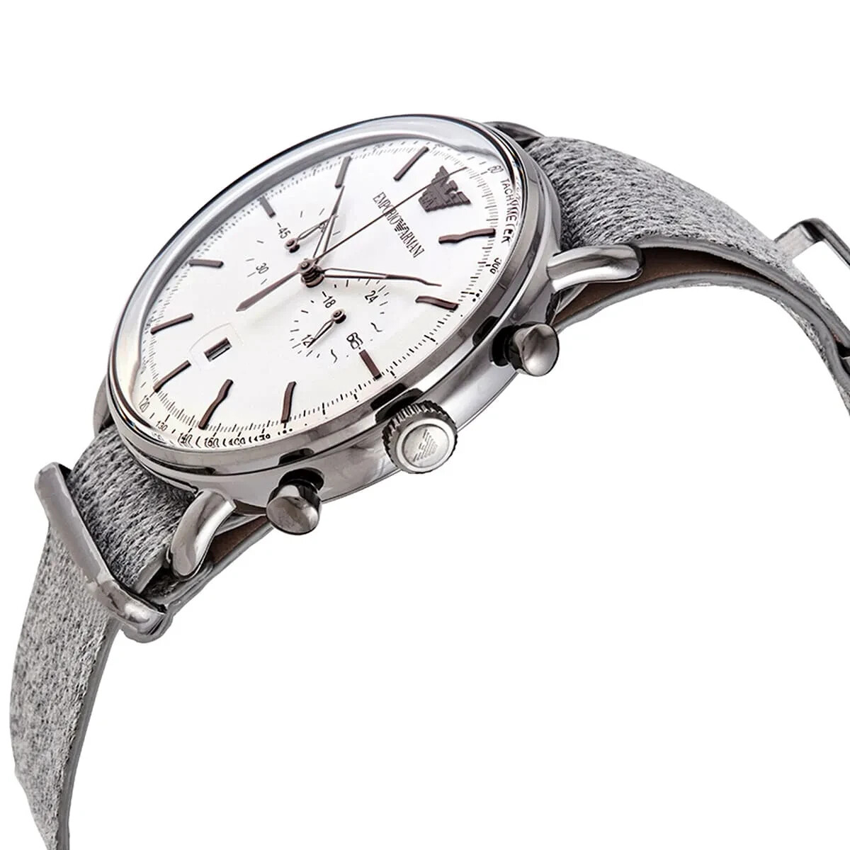 Emporio Men's Chronograph Gunmetal Nato Watch - AR11240 NEW | eBay